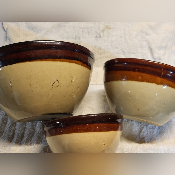 Nesting Stone ware Set of 3 bowls - Picture 2 of 5